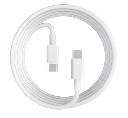 Type C to C Fast Charging USB C Cable High-Speed Data Transfer & Power Delivery, for Galaxy A06,F06,A16,M05s,A25,S25,M15,F15,A15,A14,M14,F14,M34,F34,S23 Type-C Cord, White|B0FJ1T98XB